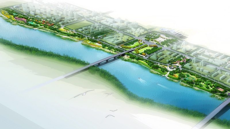 衡阳市武广高铁站前片区耒水（东岸）风光带工程设计