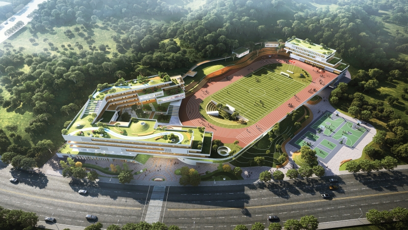 书山云台，和成自然一一和印初中建设项目设计