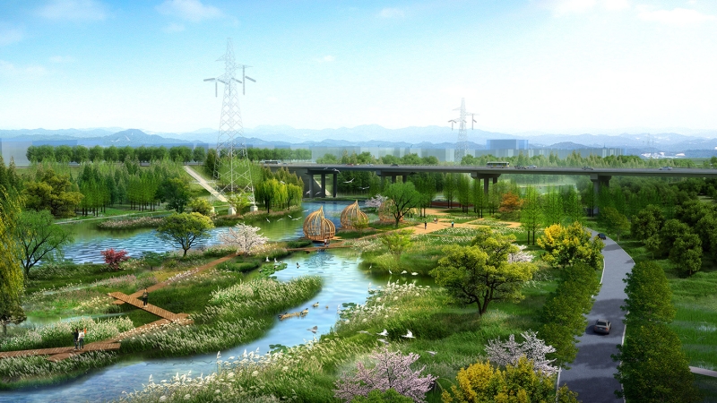 浏阳经开区克里河生态湿地概念规划设计